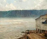 Bayard Henry Tyler, View of the Palisades, oil on canvas