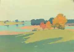 Arthur Wesley Dow, Autumn, oil on canvas