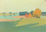 Arthur Wesley Dow, Autumn, oil on canvas