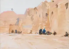 Ra John Singer Sargent, Church of the Nativity, Bethlehem, watercolor over pencil on paper
