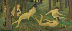 Arthur Bowen Davies, Pass By, Stranger, oil on canvas