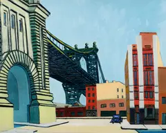 De Hirsh Margules, Merchants Alley & Cherry Street, oil on canvas