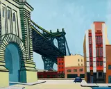 De Hirsh Margules, Merchants Alley & Cherry Street, oil on canvas