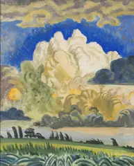 Charles E. Burchfield, The White Cloud, Salem, 1917, watercolor on paper