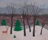 (n & a) Doris Emrick Lee, Bell on the Trees, c.1950, oil on canvas