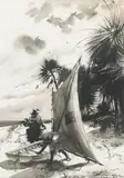 Andrew Wyeth, Landing Party, 1930, ink wash on paper