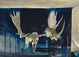 (n & a) Andrew Wyeth, Blue Room, 1992, watercolor on paper