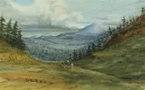 Thomas Evershed, Valley of the Willamette River, Oregon, 1849, watercolor on paper