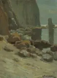 Gottardo Piazzoni, Rocky cliffs, Catalina