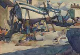 Armin Carl Hansen, Boatyard, Monterey