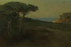 Charles Dickman, Monterey coast, oil on board