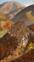 Edward Bruce, Anticoli Corrado, Italy, oil on canvas