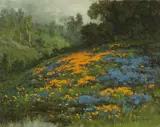 William Franklin Jackson, California hillside with poppies and lupine