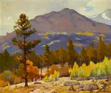 Ferdinand Kaufmann, Gray Day, Meeker Mountain, oil on canvas