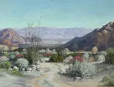 Carl Sammons, La Quinta Canyon, Desert Lavender and Chuprosa, 1953, oil on canvas