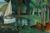 Paul Kirtland Mays, Tahitian paradise, oil on canvas