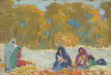 Bert Geer Phillips, Pueblo women husking corn