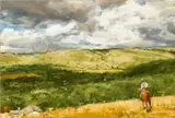 Donald Teague, The hills of Carmel Valley, 1975, watercolor and gouache on paper