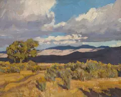 Maynard Dixon, Storm shadows, on Coso Range, 1919, oil on canvas