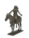 Cyrus Edwin Dallin, Appeal to the Great Spirit, bronze with a green patina