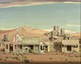 Victor Forsythe, The Gold Rush, 1938; The Mining Camp, 1938; The Mining Town, 1938; The Ghost Town, 1943 (four painting allegory)