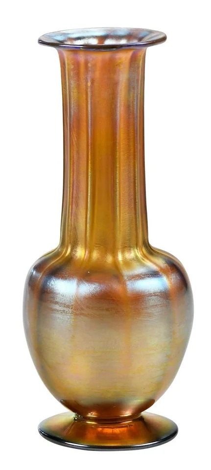 Tiffany Studios, Gold Favrile Vase, 1836, etched signature to base "L.C. Tiffany/Favrile/1836"