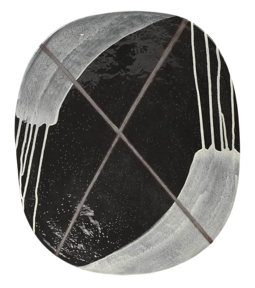 Untitled by Jun Kaneko, 2004, parcel glazed ceramic, sold Nov 2021
