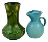 Grueby, Faience Pottery Vase, Van Briggle Pitcher
