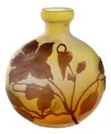 Galle, Cameo Clematis Art Glass Vase