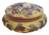 Galle, Cameo Glass Dresser Box with Cover