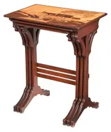 Galle, Art Nouveau Marquetry Inlaid Nest of Tables