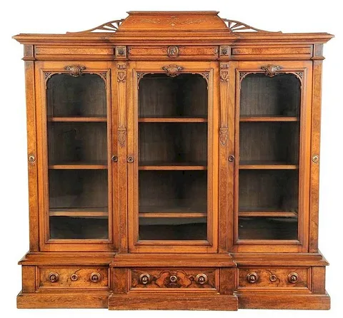 Aesthetic Movement Walnut Bookcase by Herter Brothers, circa 1870, walnut throughout, sold Sep 2018