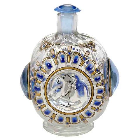 Émile Gallé, Enameled Glass Perfume Bottle, circa 1884