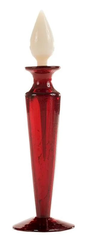 Selenium Red Perfume Bottle by Alexander Joseph von Steuben, sold Jul 2015