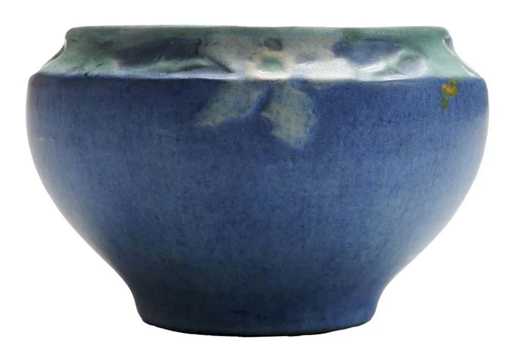 Vase by Newcomb Pottery, 1926, matte glaze in shades of blue and green, sold Jan 2015