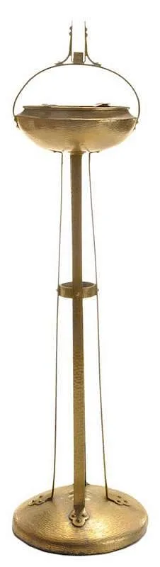 Hammered Copper Floor by Roycroft, removable ash bin, sold Sep 2014