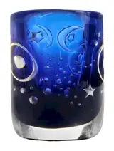Orrefors, Cobalt-to-Clear Art Glass