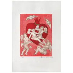 Carmen Parra, Los Ángeles de mi corazón, 2010, Grabado al aguatinta y gofrado 4 / 50