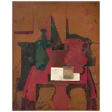 Bodegón con botella verde by Vicente Gandía, 1980, Acrílico sobre tela, offered Dec 2024