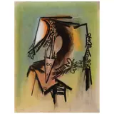 Wifredo Lam, Les Loas petro enfantent dans la danse, 1974, Litografía sobre papel japonés XVIII / XX