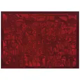 Sergio Hernández, Untitled, Xilografía intervenida y entelada sin número de tiraje