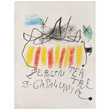Per un teatre a Catalunya by Joan Miró, 1973, Litografía sin número de tiraje, sold Dec 2024