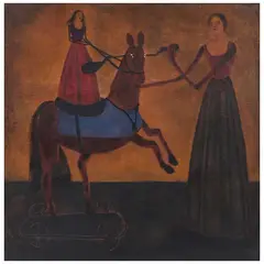 Sergio Hernández, Carrusel de juegos, Óleo sobre tela
