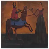Sergio Hernández, Carrusel de juegos, Óleo sobre tela