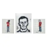 Hugo Lugo, Boceto para un retrato calculado, Óleo sobre tela, tríptico