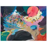 Aideé de León, La transformación de la materia no. 14, 2016, Óleo y acrílico sobre tela