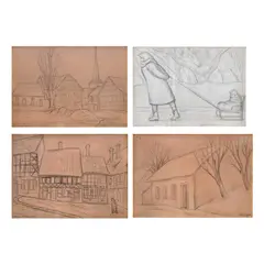 Diego Rivera, Untitled, Carboncillo sobre papel