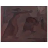 Rafael Coronel, Fuego, ca. 1955, Óleo sobre masonite