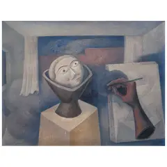 Carlos Orozco Romero, Figura de mujer (El estudio), Óleo sobre tela