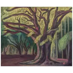 José Chávez Morado, El fresno, Óleo sobre tela